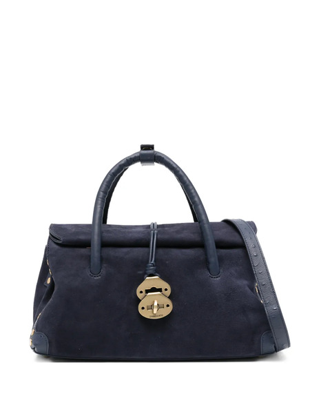  Zanellato Dotta Top Handle Lock Tote Bag - Blue 