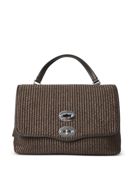  Zanellato Raffia Turn-lock Tote Bag - Brown 