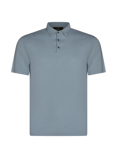 Zanone Buttoned Polo Shirt - Blue 