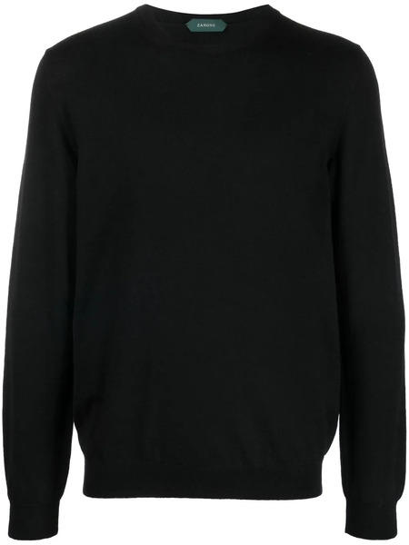  Zanone Crew-neck Fine-knit Jumper - Black 