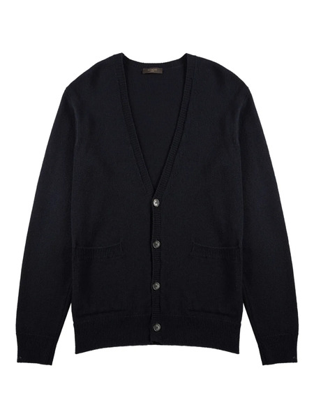  Zanone Geelong Button-up Wool Cardigan - Blue 