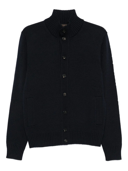  Zanone High-neck Wool Cardigan - Blue 