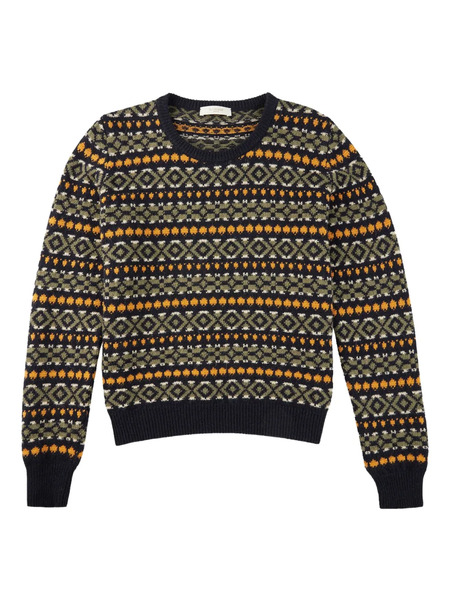  Zanone Jacquard Crew-neck Sweater - Blue 