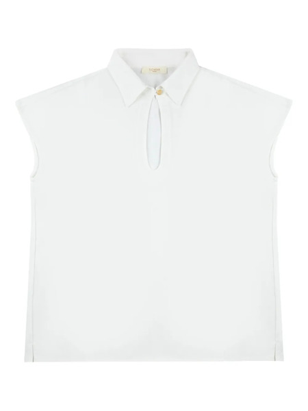 Zanone Keyhole-detailed Blouse - White 