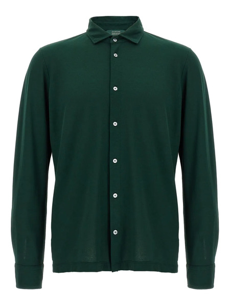  Zanone Long-sleeve Button-up Shirt - Green 