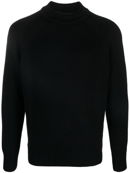  Zanone Mock-neck Fine-knit Jumper - Black 