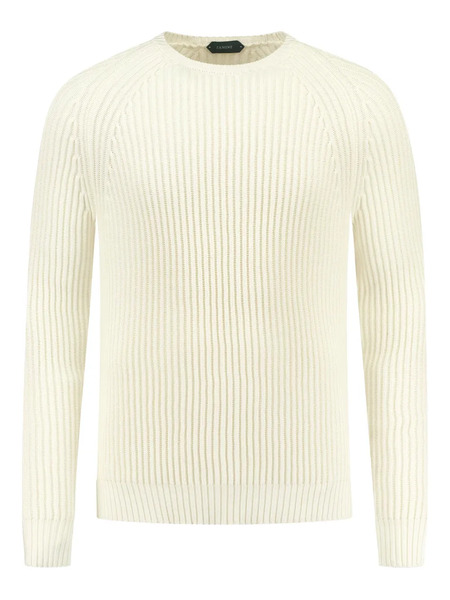  Zanone Ribbed-knit Jumper - Neutrals 