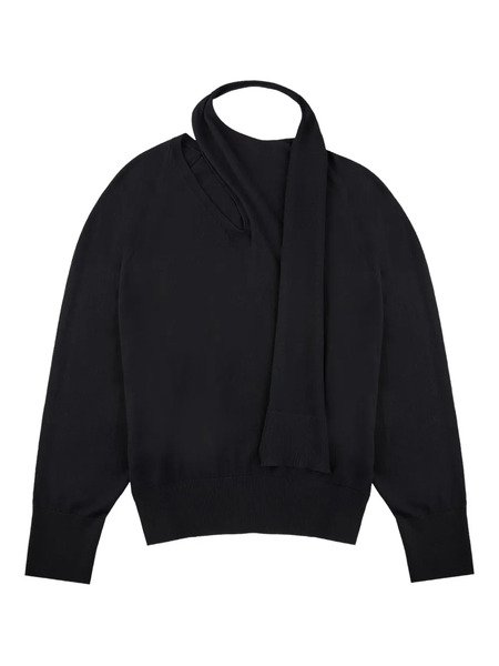  Zanone Scarf Sweater - Blue 