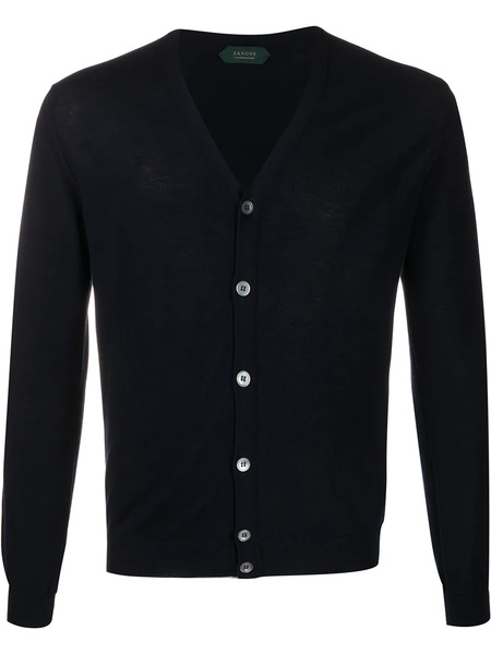  Zanone V-neck Cardigan - Blue 