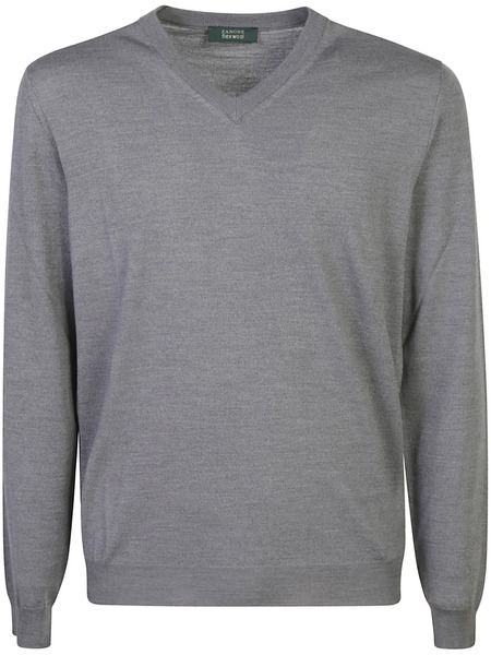 Zanone V-neck Sweatshirt - Grey 