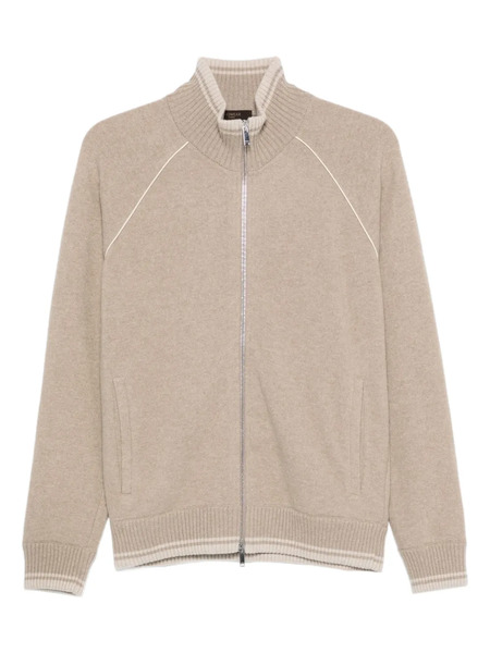  Zanone Zip-up Cardigan - Neutrals 