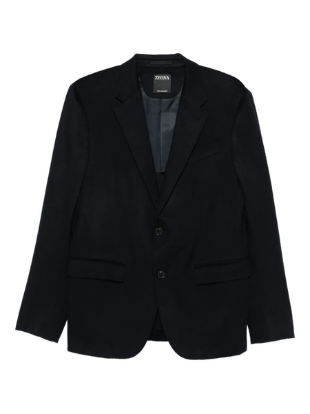  Zegna Buttoned Cashmere Jacket - Blue 