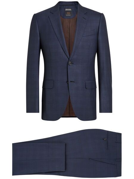  Zegna Centoventimila Single-breasted Wool Suit - Blue 