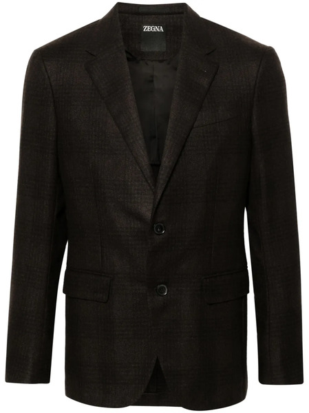  Zegna Checked Blazer - Brown 