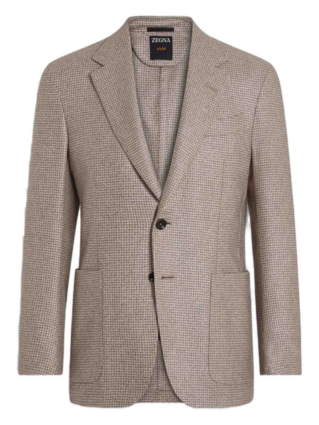  Zegna Checked Button Blazer - Neutrals 