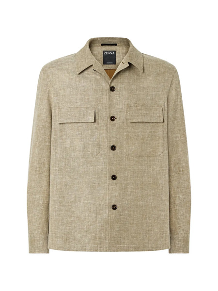  Zegna Chest-pocket Shirt Jacket - Green 