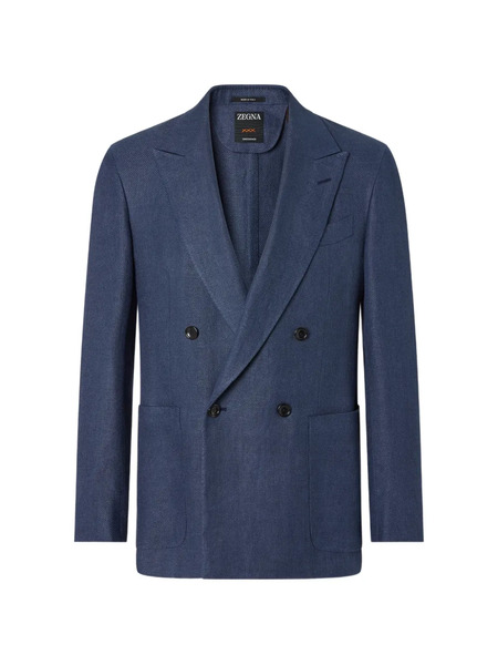  Zegna Crossover Linen Jacket - Blue 
