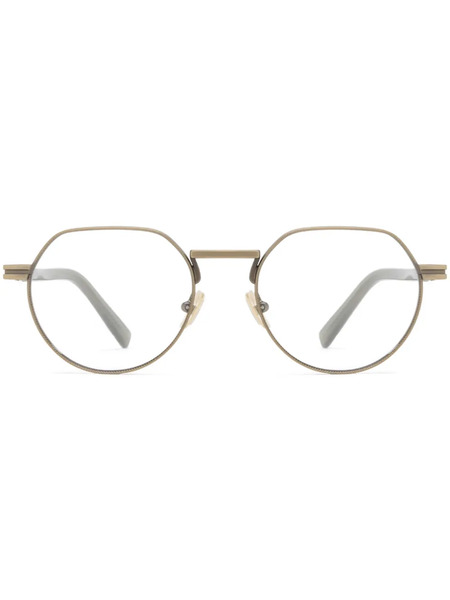  Zegna Geometric-frame Glasses - Gold 