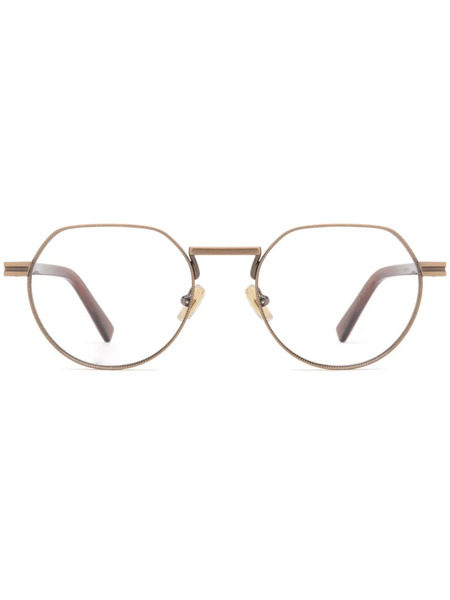  Zegna Geometric-frame Glasses - Gold 