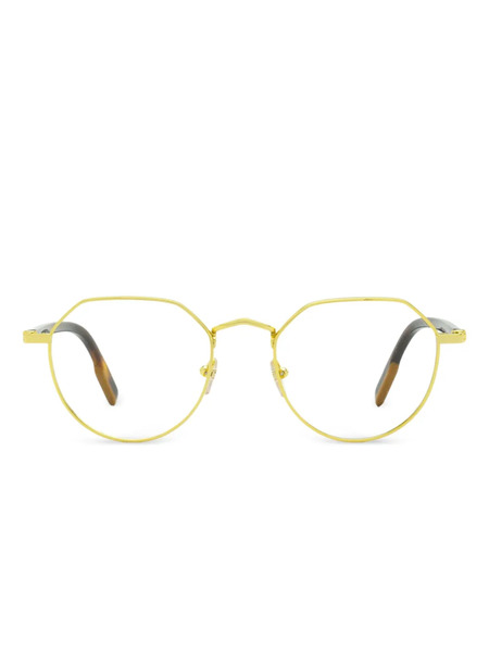  Zegna Geometric Lens Glasses - Gold 