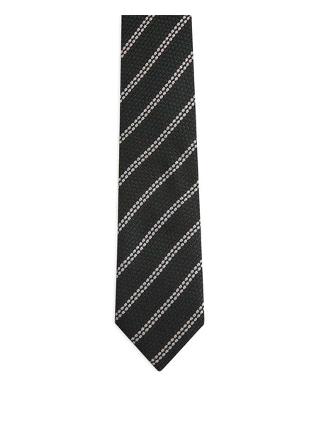  Zegna Geometric Pattern Tie - Green 