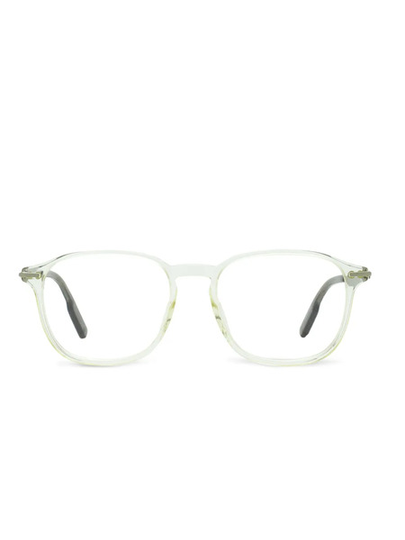  Zegna Keyhole Bridge Square-frame Glasses - Green 
