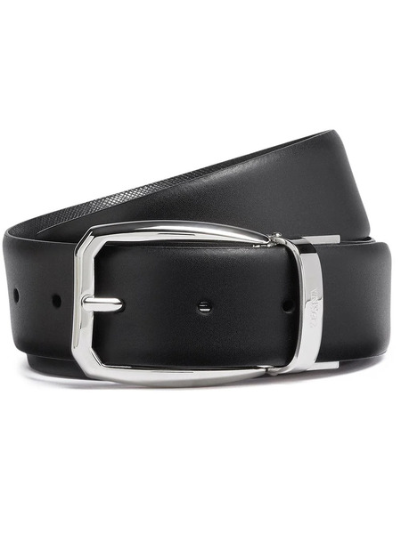  Zegna Logo-engraved Reversible Belt - Black 