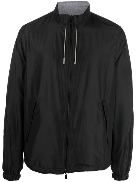  Zegna Logo-print Reversible Jacket - Black 