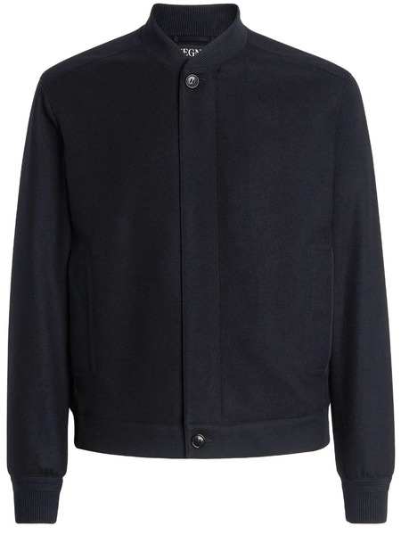  Zegna Oasi Elements Cashmere Bomber Jacket - Blue 