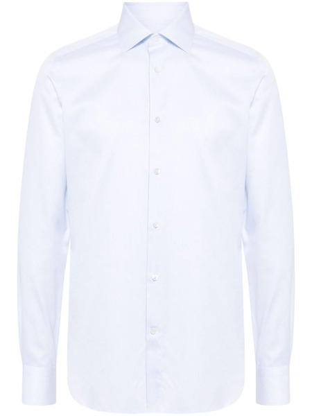 Zegna Pinstriped Shirt - Blue 
