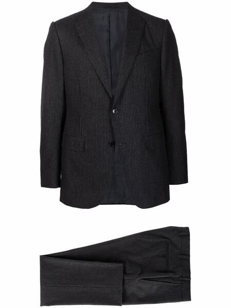  Zegna Pinstriped Two-piece Suit - Grey 