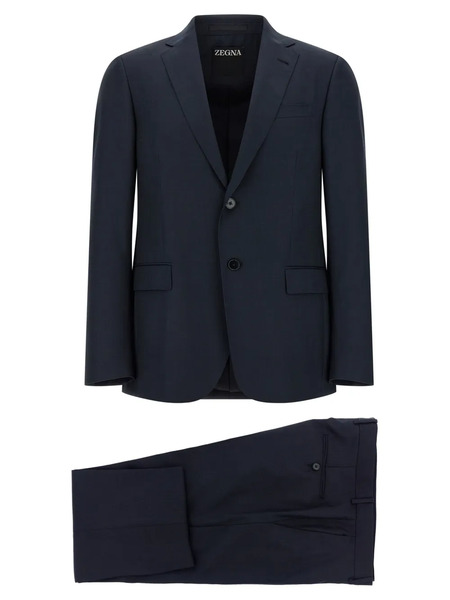  Zegna Pressed-pleat Wool Suit - Black 
