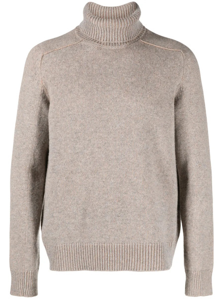  Zegna Roll-neck Cashmere Jumper - Neutrals 