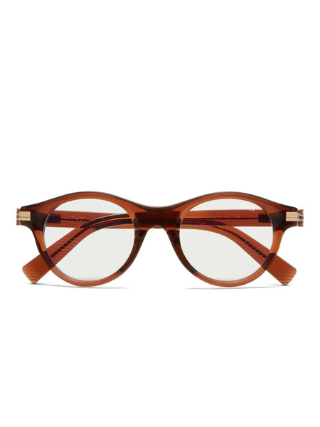  Zegna Round-frame Glasses - Brown 