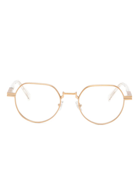  Zegna Round-frame Glasses - Brown 