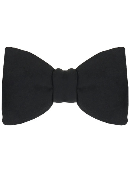 Zegna Satin Bow Tie - Black 