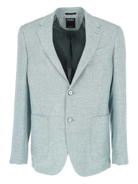  Zegna Single-breasted Blazer - Blue 