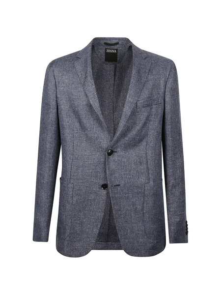  Zegna Single-breasted Blazer - Blue 