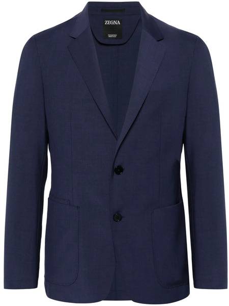  Zegna Single-breasted Wool Blazer - Blue 