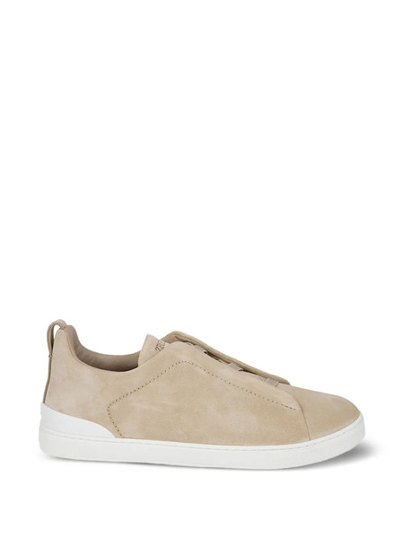  Zegna Slip-on Leather Sneakers - Neutrals 
