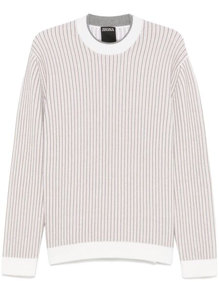  Zegna Striped Sweater - Neutrals 