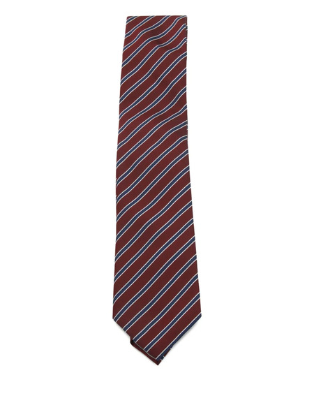  Zegna Striped Tie - Red 