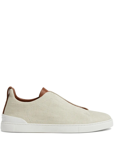  Zegna Triple Stitch Sneakers - Neutrals 