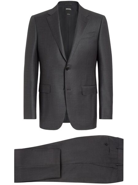  Zegna Trofeo Single-breasted Wool Suit - Grey 