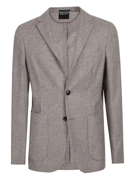  Zegna Two-button Wool Blazer - Brown 