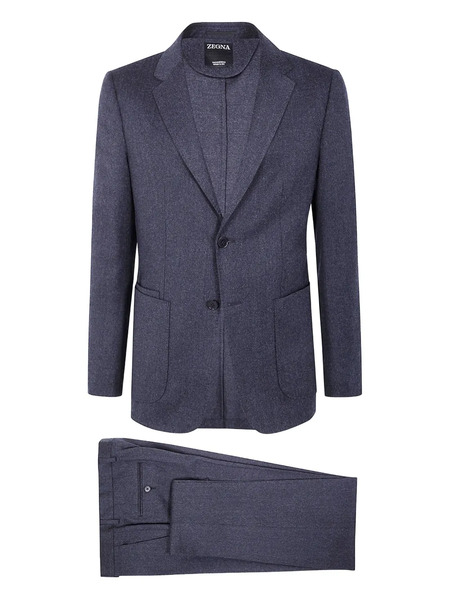  Zegna Two-button Wool Suit - Grey 