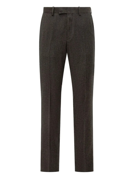  Zegna Wool Pleated Trousers - Brown 