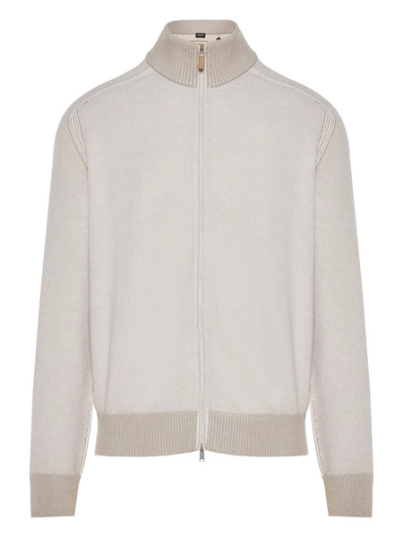  Zegna Zip-up Cardigan - Neutrals 