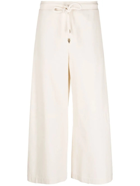  Zeus+dione Four-pocket Drawstring-waist Culottes - Neutrals 
