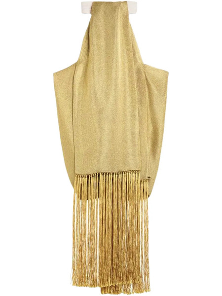 Zeus+dione Fringed Top - Gold 